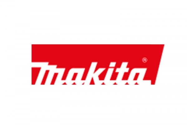 czerwone logo z białym napisem makita